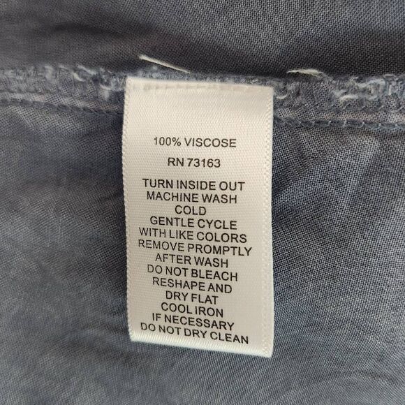 Spense Blue Dyed Peasant Blouse with Smocked Detail and 3/4 Sleeves Size Small - Picture 8 of 9